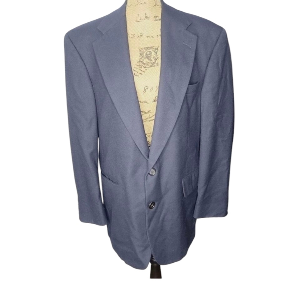 Vintage 80s 90s Navy Blue oversized Classic Preppy Men's Wear Blazer